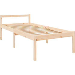 Lit pour personne âgée 90x200 cm bois massif de pin Vidaxl
