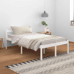 vidaXL Lit pour personne âgée blanc 120x200 cm bois de pin massif 810610