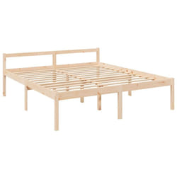 Cadre De Lit Bois De Pin Massif 200x200 Cm