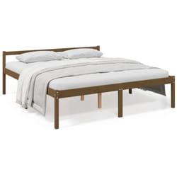 Lit pour personne âgée sans matelas 200x200 cm bois pin massif Vidaxl