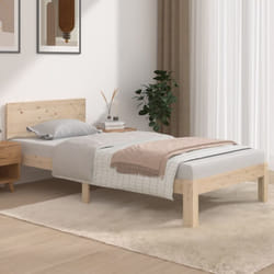 Vidaxl - Structure avec tête de lit en bois élevée 90x190cm différentes couleurs disponibles Couleur : Brun clair