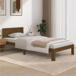 vidaXL Cadre de lit sans matelas - Marron miel