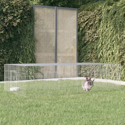 vidaXL Cage à lapin 2 panneaux 220x110x55 cm Fer galvanisé