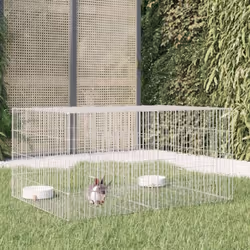 Cette cage à lapin est un excellent choix pour loger en toute sécurité de petits animaux tels que des lapins. Matériau durabl ...