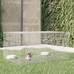 Vidaxl - Cage à lapin 2 panneaux 110x79x54 cm Fer galvanisé