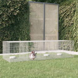 Vidaxl - Cage à lapin 4 panneaux 217x79x54 cm Fer galvanisé