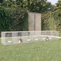 Cette cage à lapin est un excellent choix pour loger en toute sécurité de petits animaux tels que des lapins. Matériau durabl ...