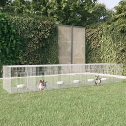 Vidaxl - Cage à lapin 6 panneaux 327x79x54 cm Fer galvanisé