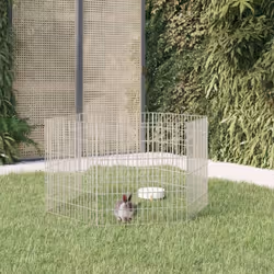 Cette cage à lapin offre un espace clos spacieux et sûr pour que vos adorables animaux de compagnie puissent faire de l'exerc ...