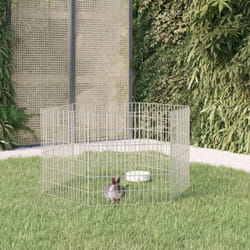 Enclos pour animaux en liberté 6 panneaux 54x60cm fer galvanisé Vidaxl