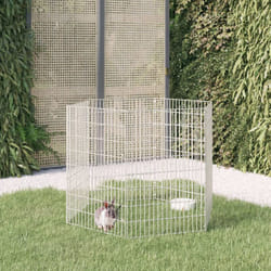 Bunny avec 6 panneaux de fer galvanisés résistants dans différentes tailles taille : 54 x 80 cm