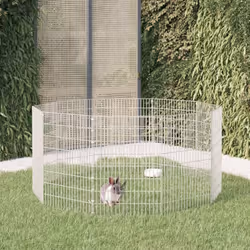 vidaXL Enclos d'animaux en liberté 10 panneaux 54x80 cm fer galvanisé