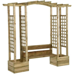 Vidaxl - Pergola de jardin avec banc et jardinières Bois de pin imprégné