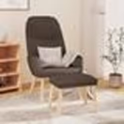 vidaXL Chaise de relaxation avec tabouret Taupe Tissu - TU