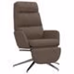 vidaXL Chaise de relaxation avec repose-pieds Taupe Tissu - TU