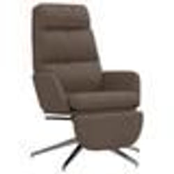 vidaXL Chaise de relaxation avec repose-pieds Taupe Tissu - TU