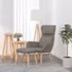 vidaXL Chaise de relaxation avec tabouret Gris clair Velours