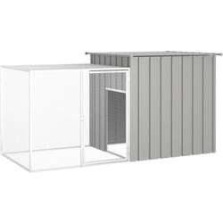 Cage pour poules Gris 200x91x100 cm Acier galvanisé Vidaxl