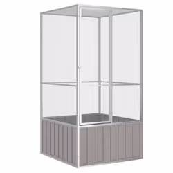 vidaXL Cage à oiseaux Gris 111x107x211,5 cm Acier galvanisé