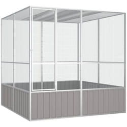 Vidaxl - Cage à oiseaux Gris 213,5x217,5x211,5 cm Acier galvanisé
