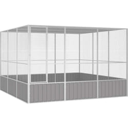 Vidaxl - Cage à oiseaux Gris 302,5x324,5x211,5 cm Acier galvanisé