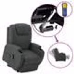 vidaXL Fauteuil releveur inclinable Gris Similicuir - TU
