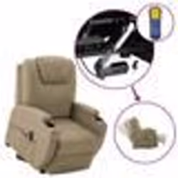 vidaXL Fauteuil releveur inclinable Cappuccino Similicuir