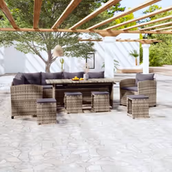 Cet ensemble de salon de jardin offre un coin de salon élégant pour votre jardin ou votre patio. Grâce à la résine tressée ré ...