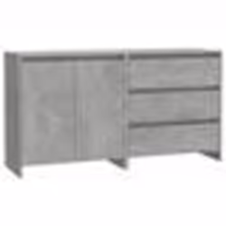 vidaXL Buffets 2 pcs Gris béton Bois d'ingénierie