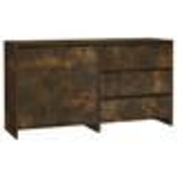 vidaXL Buffets 2 pcs Chêne fumé Bois d'ingénierie