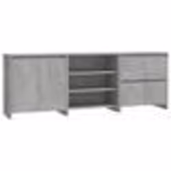 vidaXL Buffets 3 pcs Gris béton Bois d'ingénierie