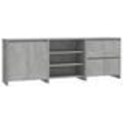 vidaXL Buffets 3 pcs Gris béton Bois d'ingénierie