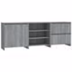 vidaXL Buffets 3 pcs Sonoma gris Bois d'ingénierie