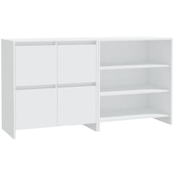vidaXL Buffets 2 pcs Blanc Bois d'ingénierie