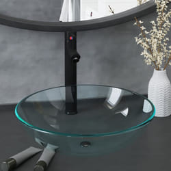 Vidaxl - Lavabo de bain avec robinet et drain à poussoir Verre trempé