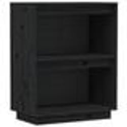 vidaXL Armoire console Noir 60x34x75 cm Bois de pin solide