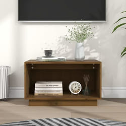 vidaXL Meuble TV Marron miel 60x35x35 cm Bois de pin massif