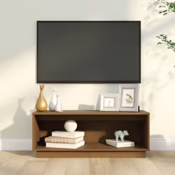 Ce meuble TV en bois, aux lignes épurées et au look simple, ajoute une touche d'élégance à votre pièce. Matériau de première  ...