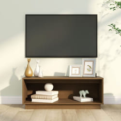 Vidaxl - Meuble tv Marron miel 90x35x35 cm Bois de pin massif