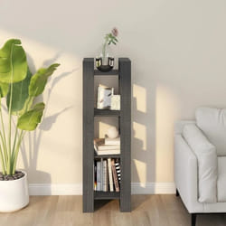 vidaXL Bibliothèque/Séparateur de pièce Gris 41x35x125 cm Pin solide