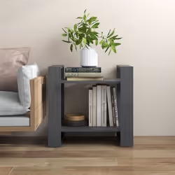 VidaXL 813876, Gris, Bois, Bois, Bois de pin, 600 mm, 350 mm