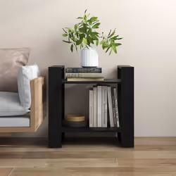 vidaXL Bibliothèque/Séparateur de pièce Noir 60x35x57 cm Pin massif