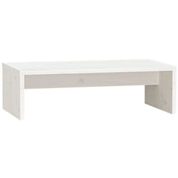 Support de moniteur Blanc 50x27x15 cm Bois de pin solide Vidaxl