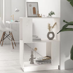 vidaXL Bibliothèque/Séparateur de pièce Blanc 51x25x70 cm Pin solide