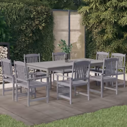 Cet ensemble de salle à manger de jardin en bois, au design élégant, est un excellent choix pour vos repas ou vos moments de  ...