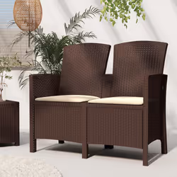 VidaXL 3098688 banc de jardin Polypropylène (PP), Rotin