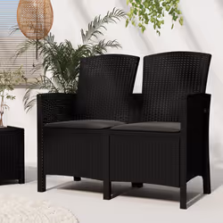 VidaXL 3098689 banc de jardin Polypropylène (PP), Rotin