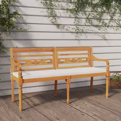 Ajoutez une touche d'élégance à votre espace de vie extérieur avec ce banc Batavia en bois ! Il présente des accoudoirs délic ...