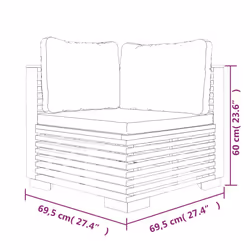 VidaXL 319157 banc de jardin Bois - Vue supplémentaire 7