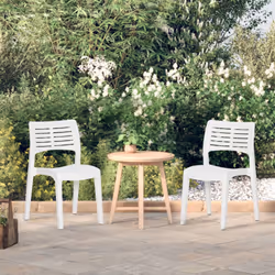 VidaXL 317729 chaise d'extérieur Terrace Polypropylène (PP) Blanc
